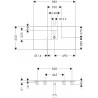Hansgrohe Xelu Q doska pod umývadlo 980 x 550 mm pre umývadlo na dosku s otvorom pre batériu, prírodný buk, 54121230