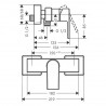 Hansgrohe Vernis Shape páková sprchová batéria na stenu matná čierna, 71650670