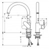 Hansgrohe Vernis Blend páková kuchyňská batéria 260 s otočným výtokom matná čierna 71870670