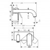 Hansgrohe Vernis Shape umývadlová batéria pod omietku, EcoSmart, matná čierna 71578670