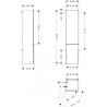 Hansgrohe Xelu Q vysoká skrinka 400 x 350 mm, pánty vľavo, biela s vysokým leskom, 54135000