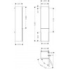 Hansgrohe Xelu Q vysoká skrinka 400 x 350 mm, pánty vpravo, biela s vysokým leskom, 54139670