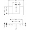 Hansgrohe Xelu Q doska pod umývadlo 980 x 550 mm pre zápustné umývadlo na dosku 500 x 480 mm, diamantová matná sivá, 54095910
