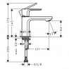 Hansgrohe Rebris S umývadlový ventil 80, chróm, 72503000