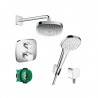 Hansgrohe Croma Select E sprchový systém s termostatom Ecostat E zostava biela/chróm SET 8v1