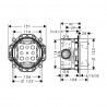 Hansgrohe Ecostat sprchový SET 8v1 s hlavovou sprchou 240 EcoSmart s termostatom a setom Select 1pol chróm,386656