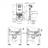 Grohe Rapid SLX modul na závesné WC s nádržkou a tlačidlom, chróm 39603000