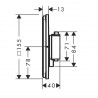 HANSGROHE ShowerSelect Comfort Q batéria sprchová podomietková termostatická pre 1 spotrebič kartáčovaný bronz 15589140