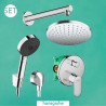 Hansgrohe VERNIS Blend sprchový systém s hlavovou a ručnou sprchou PULSIFY 3jet EcoSmart, chróm, 71466000SET1OSPR