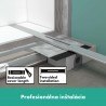 Hansgrohe RainDrain Flex sprchový žľab 900 skrátiteľný, do priestoru, vrchná sada, kartáčovaný čierny chróm, 56045340