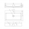 OMNIRES Thasos M+ umývadlo závesné 70 x 42 cm s prepadom gloss white THASOS700ZPBP