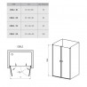 Ravak Chrome sprchové dvere do niky CSDL2-110, 2-krídlové, 1075–1105 mm, lesklý hliník, sklo transparent, 0QVDCC0LZ1