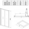 RAVAK Blix sprchové dvere zalamovacie BLDZ2-80, 77-81x190 cm, lesklý hliník, sklo Transparent, X01H40C00Z1