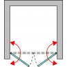 SANSWISS DIVERA sprchové dvere 80 2-krídlové, aluchróm, číre sklo D22T20805007