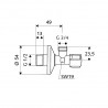 SCHELL Comfort 1/2"-3/4"ventil rohový pračkový bez klapky chróm 033000699