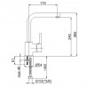 RUBINETA Ultra drezová batéria chróm U35108