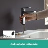 Hansgrohe Vernis Blend páková umývadlová batéria 100 s odtokovou súpravou s tiahlom chróm, EcoSmart, 71551000