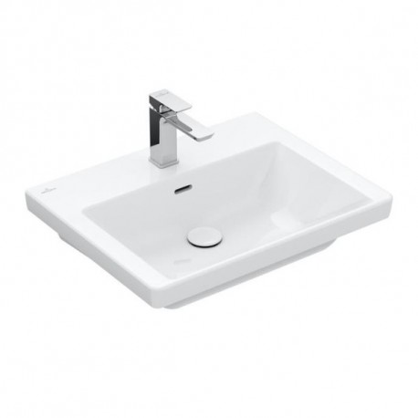 Villeroy & Boch SUBWAY 3.0 umývadlo nábytkové s prepadom s otvorom pre batériu , 600 x 470 mm, Biela Alpin , 4A706001