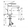 Hansgrohe Vernis Blend páková umývadlová batéria 100 s odtokovou súpravou, CoolStart, EcoSmart, matná čierna, 71585670