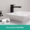 Hansgrohe Vernis Shape umývadlová batéria 190, EcoSmart, matná čierna, 71591670