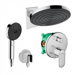 Hansgrohe PULSIFY zostava s hlavovou a ručnou sprchou, Ecosmart, chróm, 71466000+24141000+24111000