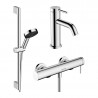 Hansgrohe TECTURIS SET 3v1 sada pre sprchu a umývadlo, chróm, 453583