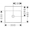 Hansgrohe Xelu Q zápustné umývadlo na dosku 500 x 480 mm bez otvoru pre batériu a prepadu, SmartClean, biela, 61015450