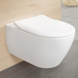 VILLEROY & BOCH Subway 2.0 závesné WC so sedadlom Slim SoftClosing, DirectFlush, CeramicPlus, alpská biela 5614R2R1