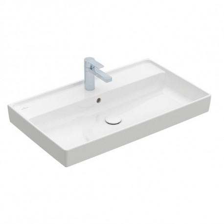 VILLEROY & BOCH Collaro - Umývadlo nábytkové 800x470 mm, s prepadom, otvor na batériu, alpská biela 4A338G01