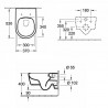 Villeroy & Boch predstenový modul ViConnect Pro S + WC misa AVENTO DirectFlush, sedátko Slim SoftClose, tlačítko čierne