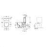 VILLEROY & BOCH Avento WC kombi misa, DirectFlush, alpská biela 5644R001