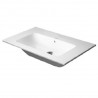 DURAVIT ME by Starck 83 x 49 cm nábytkové umývadlo s prepadom, bez otvoru pre batériu, biele 2336830060