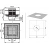 RAVAK plastová podlahová vpusť s nerezovou mriežkou SN501, 11 cm X01435