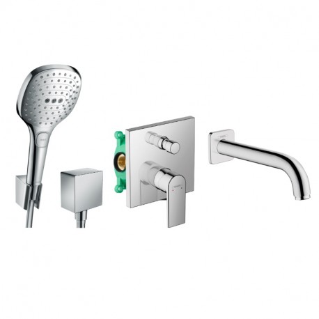 Hansgrohe VERNIS Shape zostava s vaňovým výtokom a ruč sprch chróm 458215