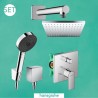 Hansgrohe VERNIS Shape sprchový systém s hlavovou a ručnou sprchou PULSIFY 3jet EcoSmart, chróm, 458221