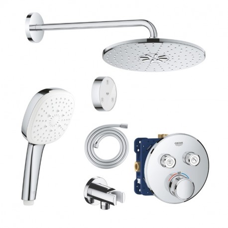 GROHE SmartControl sprchový systém s hlavovou sprchou 2jet a batériou, ručná sprcha 2jet ,hadica, drržiak, chróm, 458025