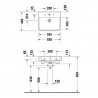 DURAVIT No.1 umývadlo 55 x 46 cm s prepadom, s otvorom pre batériu, biele 23755500002