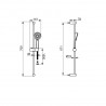 Hansa Basic set sprchovej hlavice, tyče a hadice, 3 prúdy, chróm 55780133