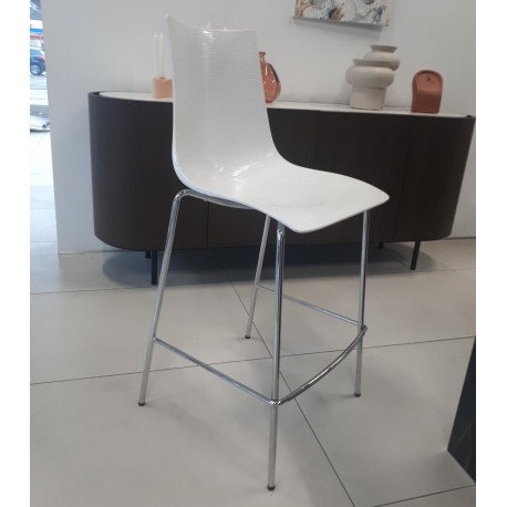 Scab ZEBRA ANTISHOCK barová stolička 2546 310 lesklá biela - ROZBALENÝ TOVAR - ROZBALENÝ TOVAR