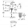 GROHE Eurosmart páková umývadlová batéria, veľkosť S, chróm 23924003