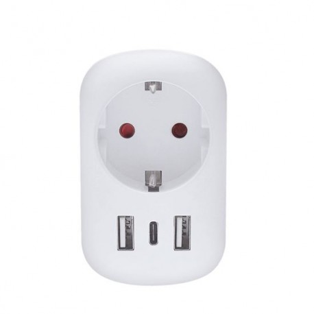 Solight cestovný adaptér s USB do Veľkej Británie, typ G