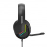 Marvo H8618, slúchadlá s mikrofónom, drôtováčierna, 2.0, podsvietené, USB