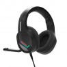 Marvo H8618, slúchadlá s mikrofónom, drôtováčierna, 2.0, podsvietené, USB