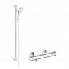 Grohe GROHTHERM 800 nástenný set 2v1, sprchová termostatická batéria GROHTHERM 800 so sprchovým setom 90 cm chróm, 345580SET