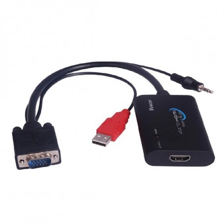 PremiumCord konvertor VGA+audio na HDMI