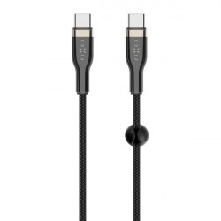 Dátový kábel FIXED Cable USB-C/USB-C a podporou PD 0.5m USB 2.0 100W opletený čierny