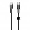 Dátový kábel FIXED Cable USB-C/USB-C a podporou PD 0.5m USB 2.0 100W opletený čierny