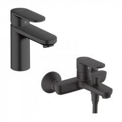 Hansgrohe VERNIS Blend set 2v1 vanová batéria 71440670 s umývadlovou batériou matná čierna 460027