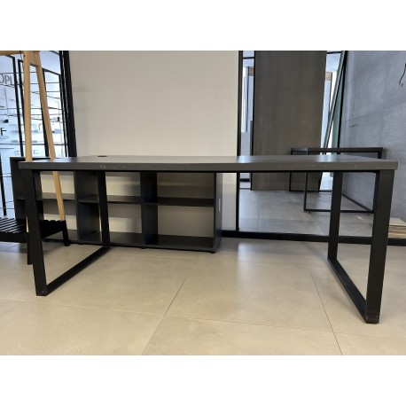 Kancelársky stôl 180 x 80 cm, antracit, STOL2PT05 - POUŽITÝ TOVAR
