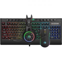 Marvo CM305 CZ/SK, herná, membránová typ drôtová (USB), čierna, RGB podsvietená